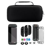 Kit de paquet de mallette de voyage pour Nintendo Switch 2, pochette à coque rigide protrctive, film de température, étui joycon en verre, capuchon de joystick BLACK KIT2