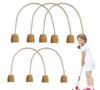 Kit de Parcours de Croquet de Tissu - Cinq cerceaux Non métalliques colorés, Construction en Polyester, Comprend Un maillet en Bois | Jeu Complet de l'arrière-Cour pour Les, Les adoles