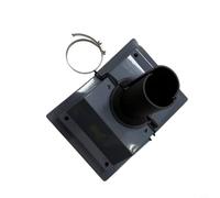 Kit de passage en plastique pour climatiseur, plaque de recouvrement en deux parties avec joint, pour l'intérieur et l'extérieur, noir/blanc, 23 x 13 x 7 cm (avec isolation gris)