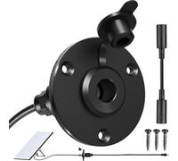 Kit de passage mural en aluminium étanche pour Starlink pour mini prise d'alimentation avec connecteur CC pour camping-car, camping et systèmes d'alimentation en plein air Noir