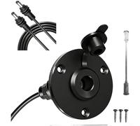 Kit de passage mural en aluminium pour Starlink pour MINI, connecteur d'alimentation CC étanche 5,5 x 2,1 mm, presse-étoupe robuste pour camping-car, bateau, installation extérieure, noir (1 pièce)