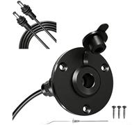 Kit de passage mural en aluminium, pour Starlink pour mini, passe-câble étanche avec prise CC 5,5 x 2,1 mm, boîtier robuste pour camping-car, camping-car et bateau, noir (2 pièces)
