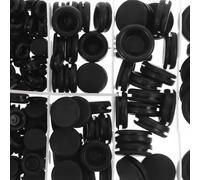 Kit de Passe-câbles en Caoutchouc 170 Pièces, Noir, Isolant