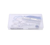 Kit de passe-fil pour ciseaux de couture vintage, comprenant un dé à coudre et un ensemble d’outils de broderie anciens : ciseaux en acier inoxydable avec manche en TPR, idéaux