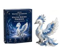 Kit De Patchwork DIY Gardiens De L'Hiver Arctique Kit De Patchwork DIY Arctic Winter Guardians, Couture D'animaux En Feutre For Débutants, Créature Mythique Peluche 3D(Phoenix 01)