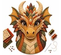 Kit de patchwork dragon à faire soi-même, ensemble de couture en tissu pou