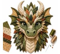 Kit de patchwork dragon à faire soi-même, ensemble de couture en tissu pou