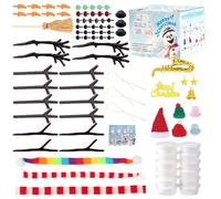 Kit de Pâte à Modeler - Jeu de Construction de Bonhomme de Neige Artisanal,Jeu Interactif Développe Compétences Motricité Fine Jouet Voyage École Maison Filles Garçons
