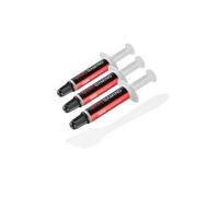 Mars Gaming MT0X3, Kit 3X Pâtes Thermiques CPU, Haute Conductivité Thermique 6 W/m·K 280 °C, Non Conductrice Nanotechnologie, Application Facile et Uniforme Spatule et Applicateur, 3x1g (3g), Gris