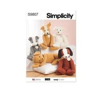Kit de patrons de couture pour chiots en peluche articul s Simplicity par Elaine Heigl Code de conception S9807 24 H Multicolore