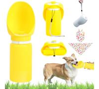 Kit de pause pour chien, bouteille d'eau portable pour les déplacements, bouteille d'eau portable pour chiens, anti-fuite et peu encombrante, pour les promenades, les voyages, les excursions, 550 ml