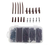 Kit de pêche à la carpe 120 pièces pour diverses techniques de pêche et utilisation facile (marron)