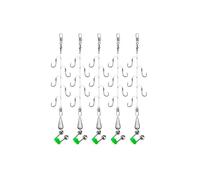 Kit de pêche au fond - Ensemble complet de 5 pièces : bas de ligne, hameçons, indicateur pour carpe 30 g Q35_30g_#8