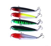 Kit de pêche avec lancer super long, grande action de swing et design de leurre flottant conçu pour résister aux conditions d'eau salée et une performance fiable (couleur 5#)