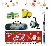 Kit de pêche, canne à pêche et moulinet - Combinaisons de moulinet de canne à pêche portable - Équipement de pêche léger pour débutants avec sac de rangement - Ensemble de canne à pêche télescopique