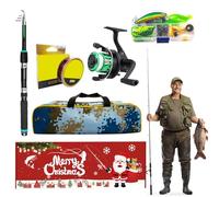 Kit de pêche, combo de canne à pêche et moulinet, combinaisons de moulinets de canne à pêche portables | Équipement de pêche léger pour débutants avec sac de rangement, ensemble de canne à pêche