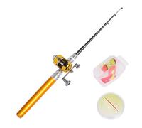Kit de pêche de poche - d'aluminium Mini perche, Drum Reel Combo | Kit de pêche compact de 4 pièces avec design télescopique et design rigide, construction légère et longueur rétractable de