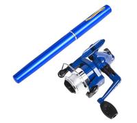 Kit de pêche de Survie, Canne à pêche télescopique, Mini pôle avec Moulinet et Longue Ligne Portable pour Voyage, Survie d'urgence