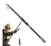 Kit de pêche de voyage - Canne à pêche télescopique extensible en carbone avec anneaux en céramique, stable, léger, adapté à l'extérieur, accessoire de pêche pratique, avec technologie d'anneau