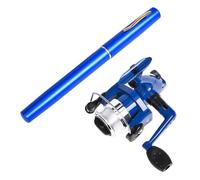 Kit de pêche d'urgence, Canne à pêche télescopique, Mini pôle avec Moulinet et Longue Ligne Portable pour Voyage, Survie d'urgence