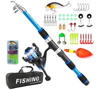 Kit De Pêche pour Enfants, Canne À Pêche Et Moulinet pour Enfants, Kit De Démarrage pour Enfants 1,8 M avec Moulinet Et Leurres, Canne À Pêche Télescopique, Kit De Canne À Pêche pour Enfants