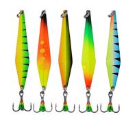 Kit De Pêche sur Glace - 5 Pièces Appâts Réfléchissants en | Appâts De Glace Artificiels - pour Rivières Lacs Et Eaux Basses Jigging Trolling Et Lancement Torrents Eau Douce Et Salée