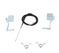 Kit de Pédales D'accélérateur de Freinage, Pédales de Gaz de Frein à 1 Paire avec Câble de Papillon 71 Pouces pour Accessoires Kart, Pédales en Acier avec Motif de Frottement,