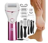 Kit de pédicure électrique pour enlever les callosités et les pieds avec 3 | 3 têtes de ponçage rechargeables, convient pour les femmes et les hommes, contre les peaux gercées, sèches, rugueuses et