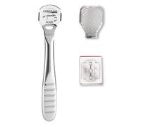 Kit De Pédicure En Acier Inoxydable Pour Éliminer Les Callosités ¿ Râpe À Pieds Portable Avec Manche Antidérapant Et 10 Lames De Rechange