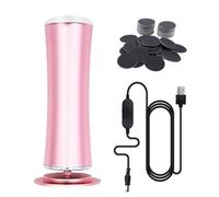 Kit de pédicure en micro velours doux pour la peau avec 60 accessoires de ponçage électrique pour callosités des pieds 2 réglages de vitesse Appareil rechargeable intelligent Rose