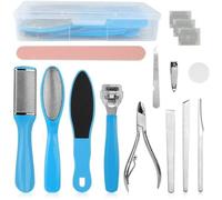 Kit de Pédicure - HAOPYOU - 17 PCS - Limes à Pieds en Acier Inoxydable - Soin des Pieds - Mixte