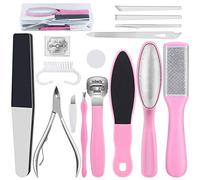 Kit de Pédicure Professionnels,Hippodance Lime pour Pieds Râpe à Pieds Outils de pédicure en Acier Inoxydable, Pied à Double Face pour Enlever la Peau Dure et Morte et Meilleur Kit de Soins des pieds