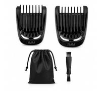 Kit de peigne pour tondeuse à barbe Stubble Clipper Comb Kit 1mm & 2mm compatible with Philips BT & MG Series Beard Trimmers