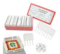 Kit de peignes de blocage - 25 outils de tricot, 100 épingles en T, accessoires de crochet | Solution polyvalente d'organisation du fil pour travaux d'aiguille, tissage, loisirs créatifs, projet de
