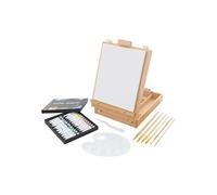 Kit de Peinture 34 pcs avec Acrylique avec Chevalet, 24 Peintures Acryliques,