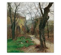 Kit de peinture 5D Adolf Kaufmann, début du printemps, peinture à points complets pour décoration murale, 40,6 x 50,8 cm