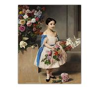 Kit de peinture 5D Francesco Hayez Portrait de la comtesse Antonietta Negroni Prati Morosini en tant qu'enfant - Peintures d'art pour la maison - Décoration murale - 50,8 x 61 cm