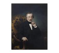 Kit de peinture 5D Francesco Hayez Portrait de Massimo D Azeglio - Perçage complet - Peintures d'art pour la maison - Décoration murale - 50,8 x 61 cm