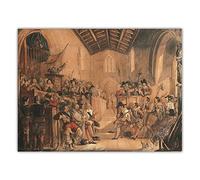 Kit de peinture 5D John Everett Millais - Conventicle à tête ronde - Peintures - Peintures d'art pour la maison - Décoration murale - 50,8 x 61 cm