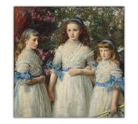Kit de peinture 5D John Everett Millais Sisters 1868 - Pois complets - Pour décoration murale - 50,8 x 61 cm