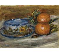 Kit de peinture 5D Pierre Auguste Renoir Une tasse et deux fruits Perçage complet Points Peintures Art Artisanat pour la maison Décoration murale 30,5 x 40,6 cm