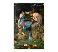 Kit de peinture 5D William Waterhouse, nymphes trouvant la tête d'orphée, peinture à points complets pour décoration murale, 40,6 x 50,8 cm