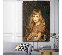 Kit de peinture 5D William Waterhouse - Portrait d'une petite fille - Pois complets - Peintures d'art pour décoration murale d'intérieur - 50,8 x 61 cm