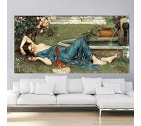 Kit de peinture 5D William Waterhouse Sweet Summer avec points de perçage, pour décoration murale, 40,6 x 50,8 cm