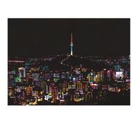 Kit de peinture à gratter - Scène de nuit métropolitaine - Avec symboles de la ville - Feux d'artifice Magic Scratch Art - Papier à gratter - Vue nocturne (Seoul)