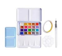 Kit de peinture à l'aquarelle : palette professionnelle de 20 couleurs, tubes d'aquarelle changeants, fournitures de peinture pour artistes | Enfants étudiants Hobby Home Art Studio, idéal pour les