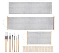 Kit de peinture à l'eau réutilisable | Kit de dessin activé | Comprend 2 cadres magnétiques, 3, 6 stylos et 20 pochoirs aléatoires pour l'écriture et la pratique du dessin créatif.