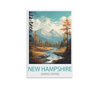Kit de peinture à l'huile à faire soi-même, à peindre à la main, représentant un paysage du New Hampshire. Peinture par numéros pour enfants, kit de peinture acrylique à réaliser soi-même, 40 x 50 cm