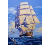 Kit De Peinture À L'huile À Faire Soi-Même - Ensemble De Peinture Par Numéros Pour S'amuser En Famille Et Soulager Le Stress - Comprend Une Toile, Des Pinceaux Et Des Couleurs