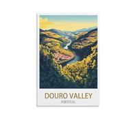 Kit de peinture à l'huile à faire soi-même, représentant un paysage de la vallée du Douro au Portugal. Peinture par numéros pour enfants. Kit de peinture acrylique à réaliser soi-même (30 x 40 cm).